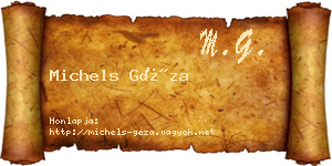 Michels Géza névjegykártya